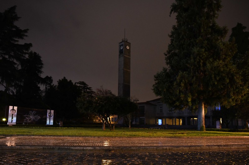 Town Hall in the dark for Earth Hour